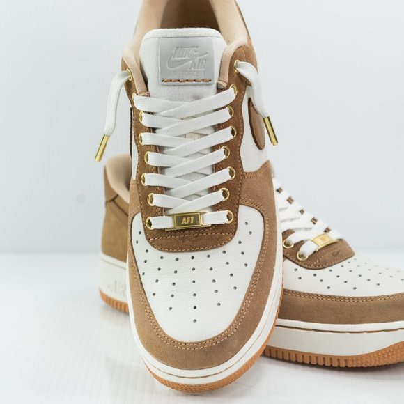 Nike PREMIUM SUEDE AF1s Air Force 1 Low - TOFFEE BROWN SAIL GUM - Customs - Picture 14 of 16